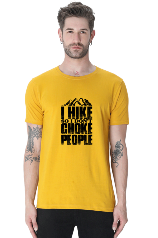 "I Hike So I Don’t Choke People" Funny Hiking T-Shirt - Image 6