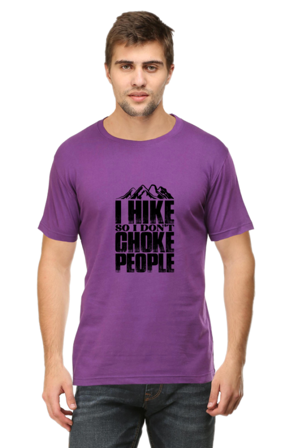 "I Hike So I Don’t Choke People" Funny Hiking T-Shirt - Image 8