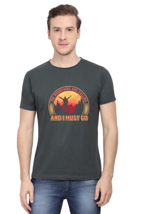 "The Mountains Are Calling and I Must Go" Graphic T-Shirt - Image 2