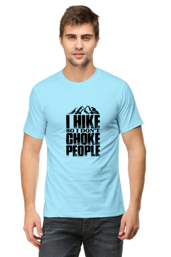 "I Hike So I Don’t Choke People" Funny Hiking T-Shirt - Image 3