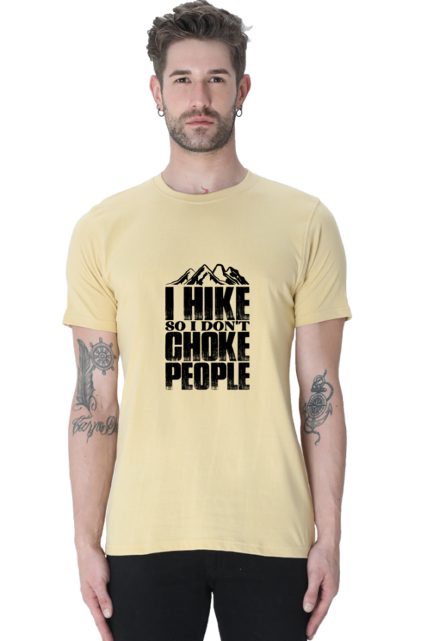 "I Hike So I Don’t Choke People" Funny Hiking T-Shirt - Image 4