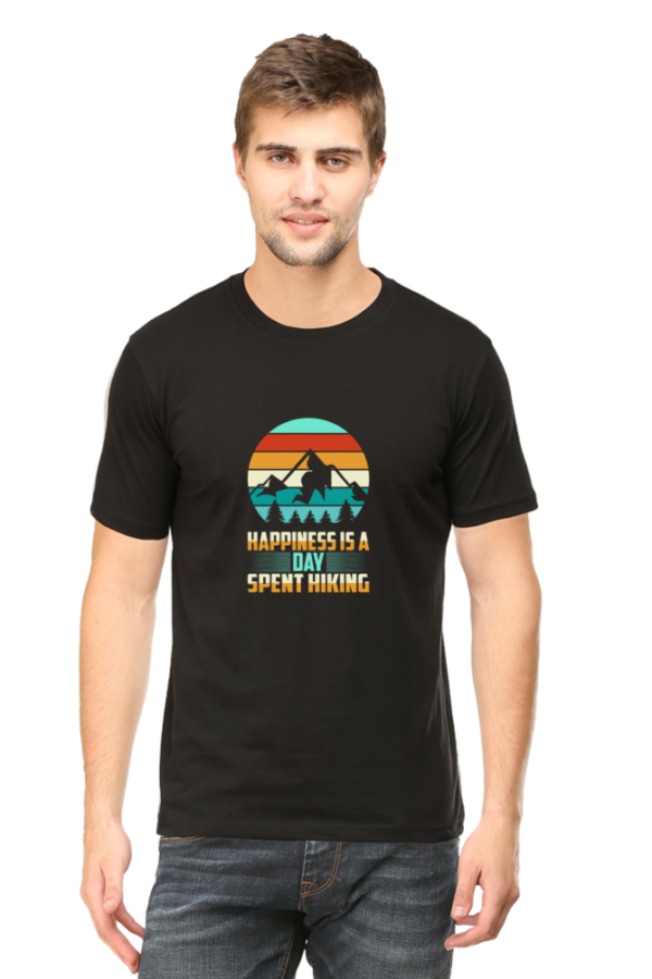 "Happiness is a Day Spent Hiking" Graphic T-Shirt - Image 6