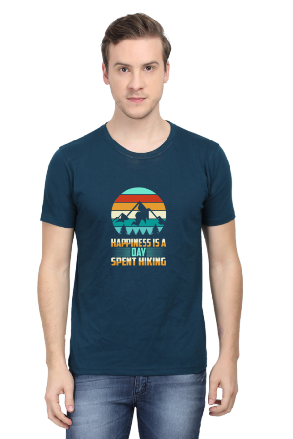 "Happiness is a Day Spent Hiking" Graphic T-Shirt - Image 2