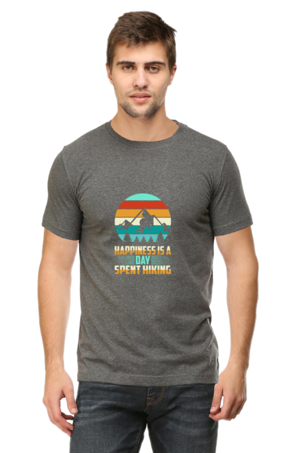 "Happiness is a Day Spent Hiking" Graphic T-Shirt - Image 4