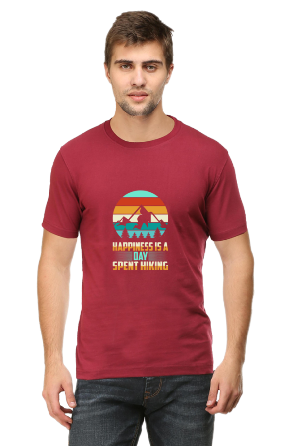 "Happiness is a Day Spent Hiking" Graphic T-Shirt - Image 3