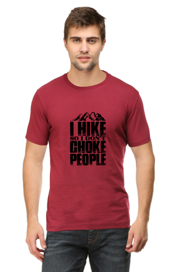 "I Hike So I Don’t Choke People" Funny Hiking T-Shirt - Image 9
