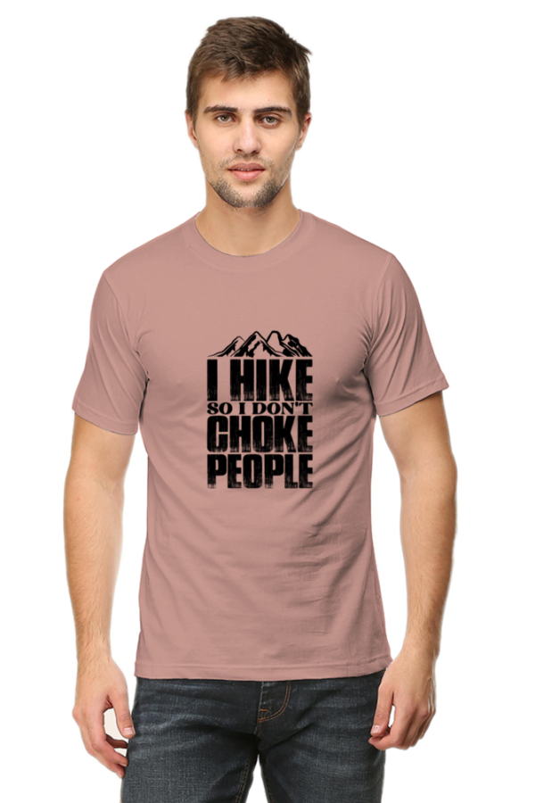 "I Hike So I Don’t Choke People" Funny Hiking T-Shirt - Image 2