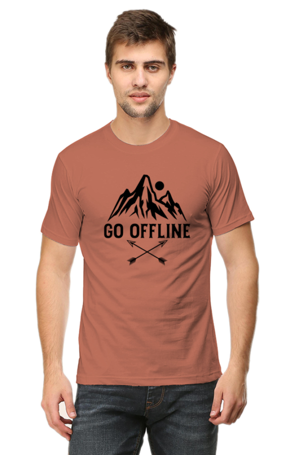 "Go Offline" Adventure Graphic T-Shirt