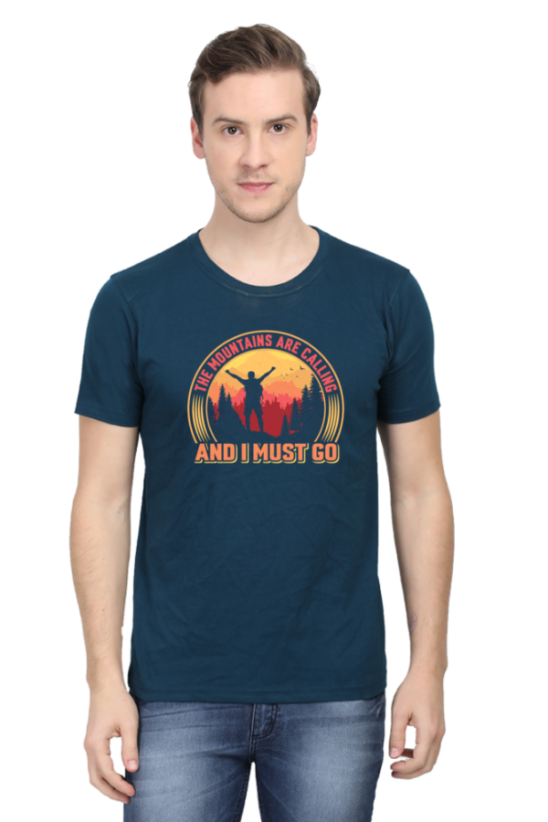 "The Mountains Are Calling and I Must Go" Graphic T-Shirt - Image 3